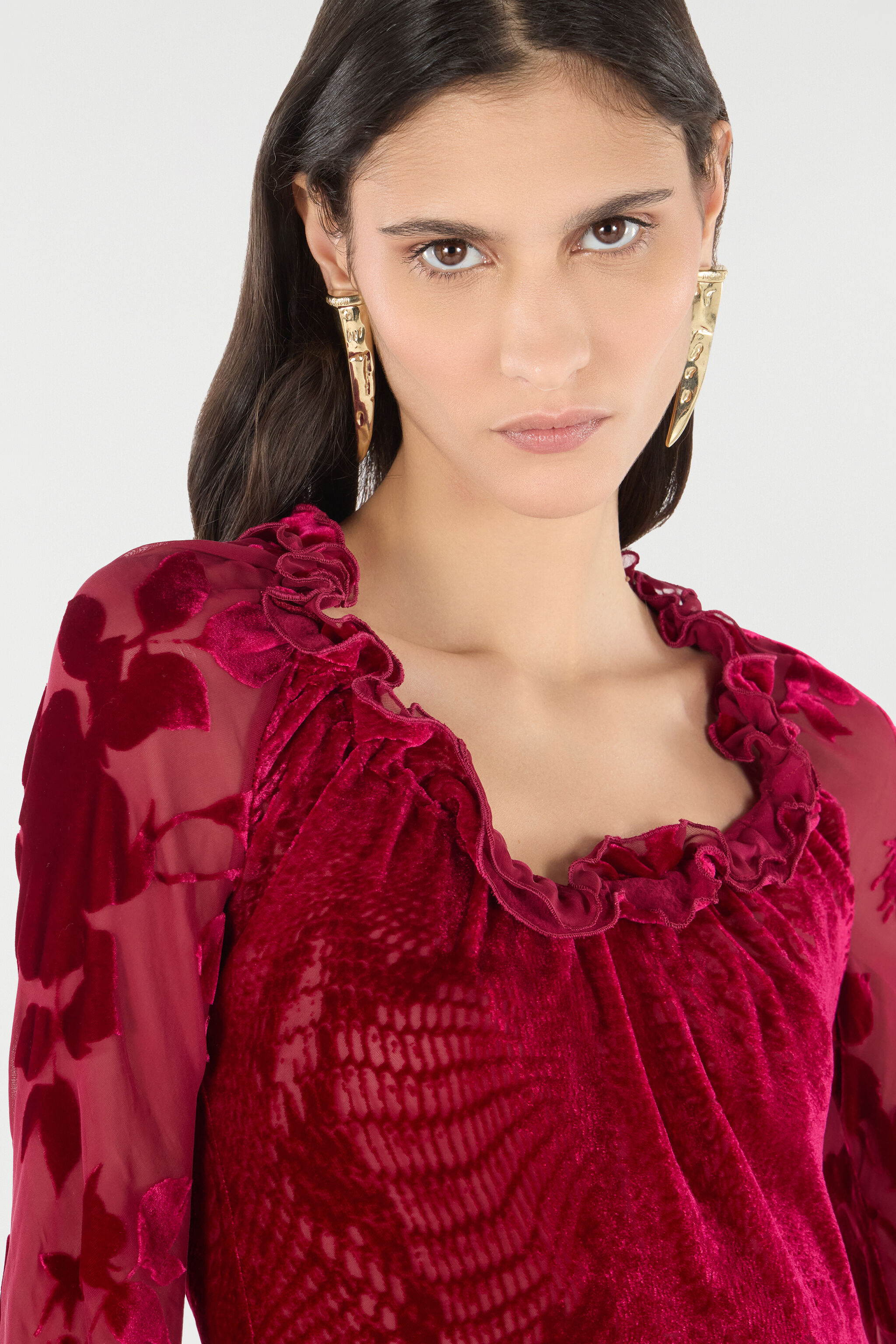 RC Sweater With Rose And Python Pattern RC Sweater With Rose And Python Pattern Red UKT603-VNN53
