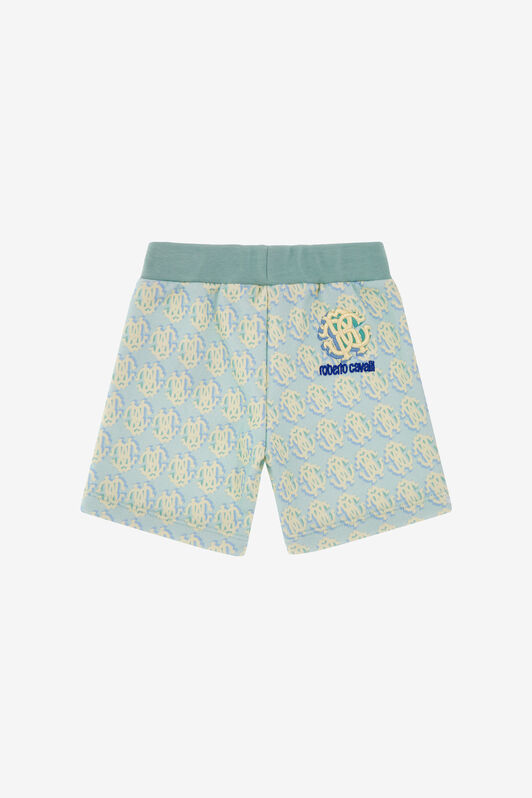 JU Monogram Print Shorts JU Monogram Print Shorts Light blue SJT204-5OI67