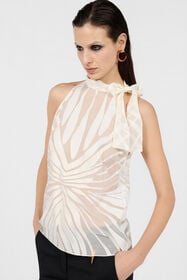 RC Top With Ray Devoré Print WHITE XKT611-FXI15
