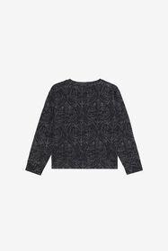 JU Jacquard print sweater BLACK VJT67A-5OP29