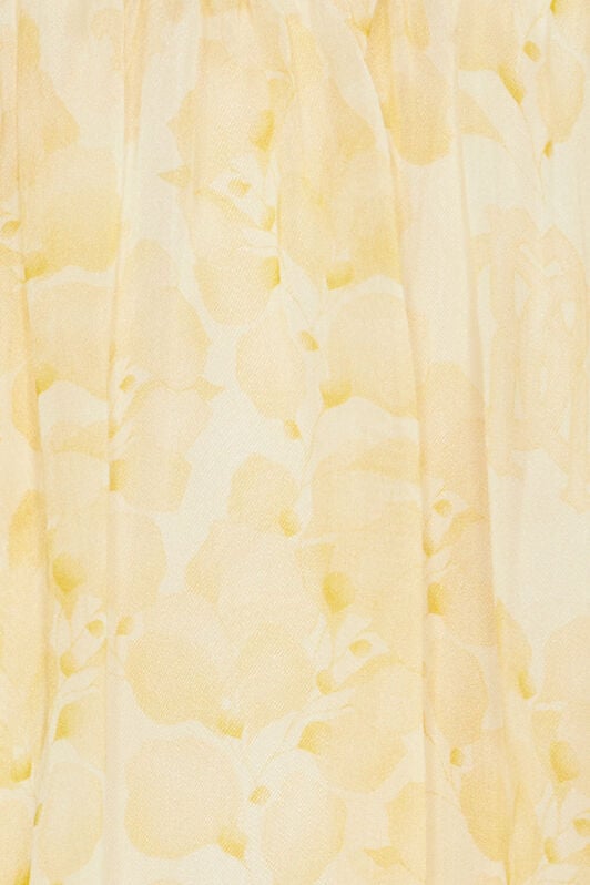 JU Silk Dress With Floral Print JU Silk Dress With Floral Print Yellow UJT102-2NO41