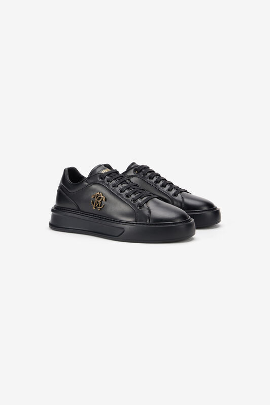 RC Black Sneakers With Gold Logo Emblem BLACK TOS00R-PZC15