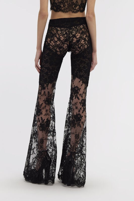 RC Black Flare Transparent Trousers RC Black Flare Transparent Trousers Nero RWT201-RP003