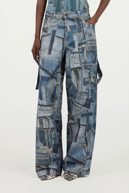 RC Patchwork Capsule Collection Cargo Jeans Blue UWJ250-VT001