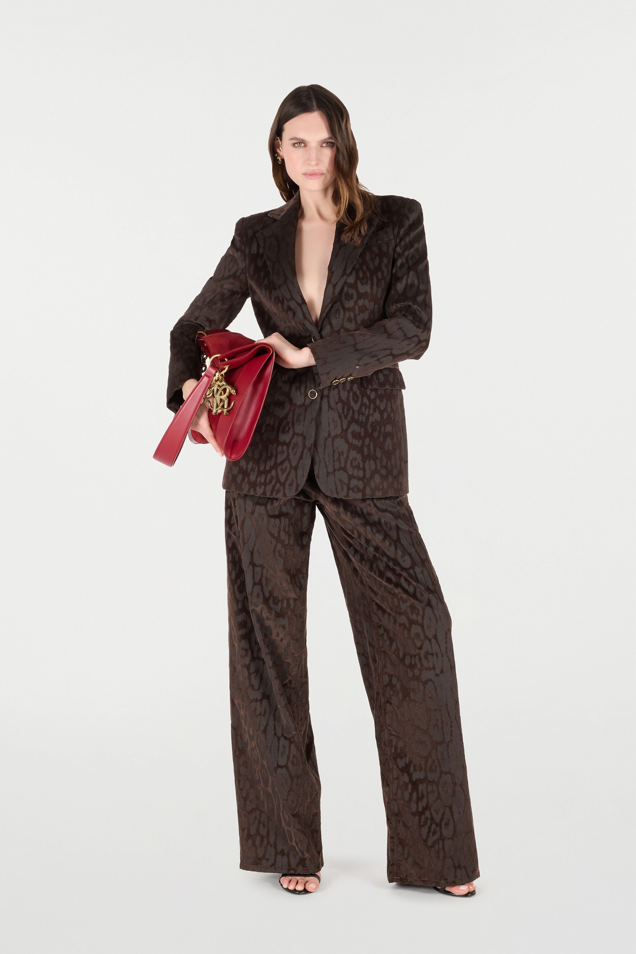 Jaguar Skin Corduroy Jacket in Brown for Women | Roberto Cavalli®