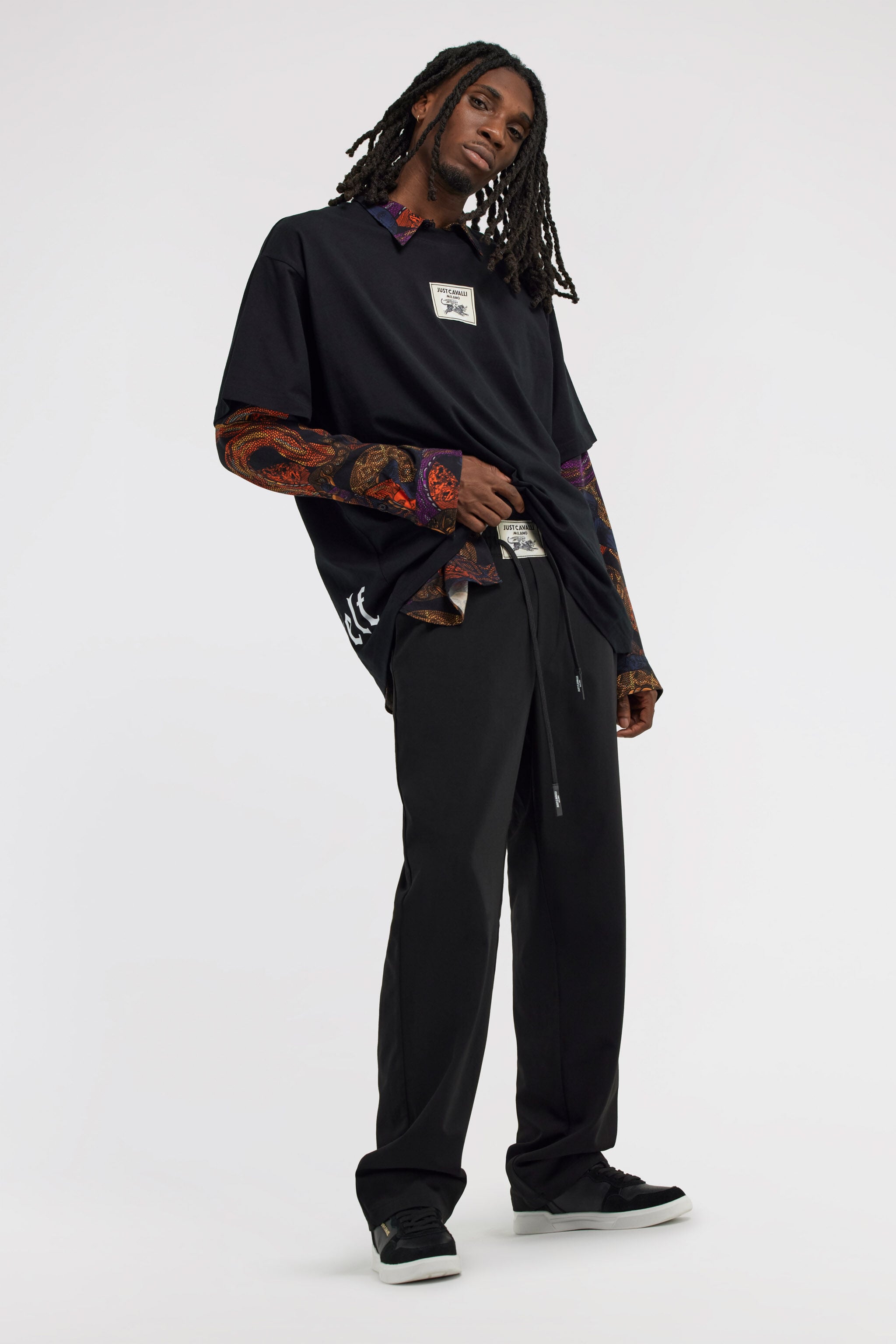 JC Pantaloni Just Cavalli JC Pantaloni Just Cavalli Nero TFT009-TF010
