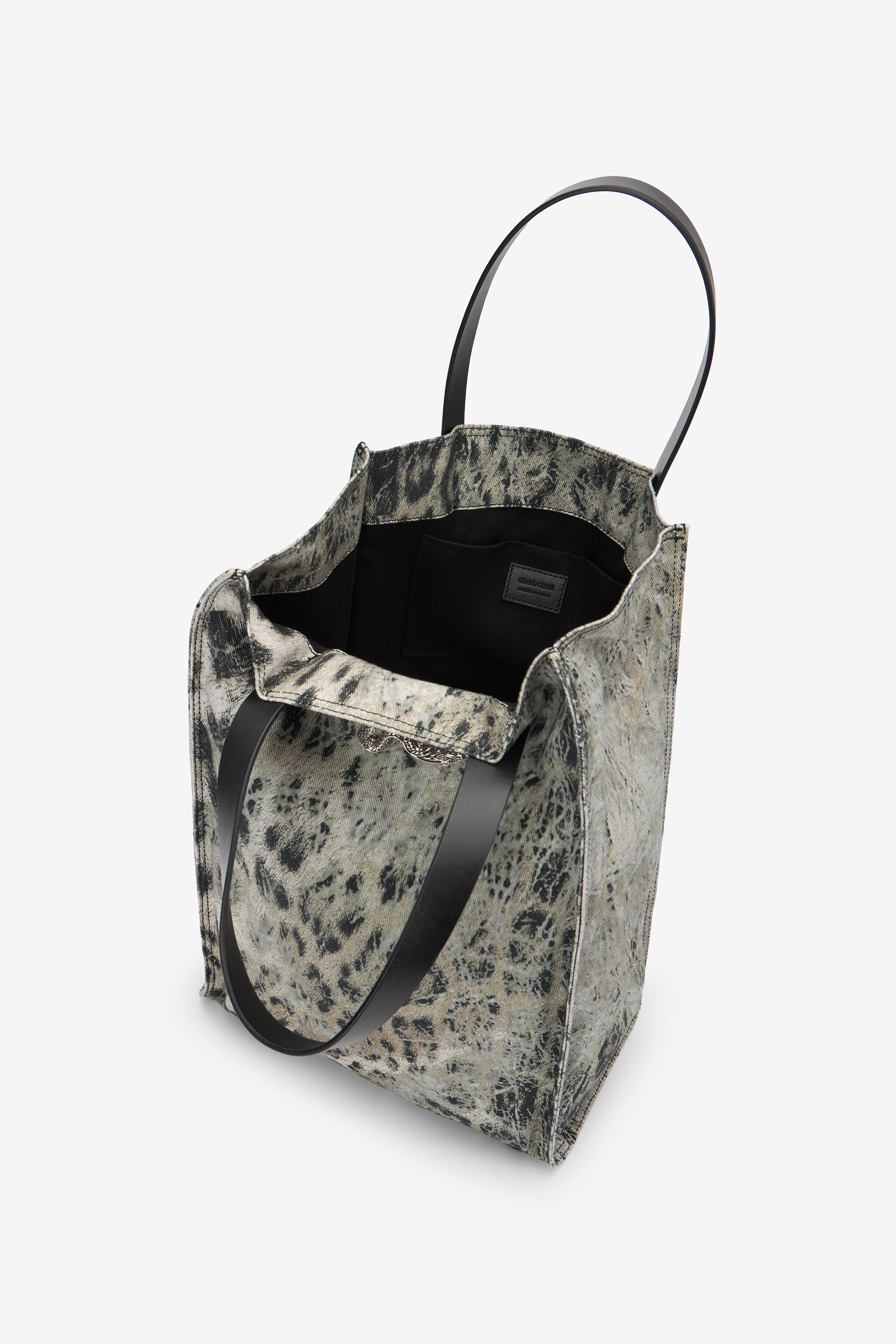 RC Handbag With Jaguar Print RC Handbag With Jaguar Print BLACK/BEIGE XNB001-AC067