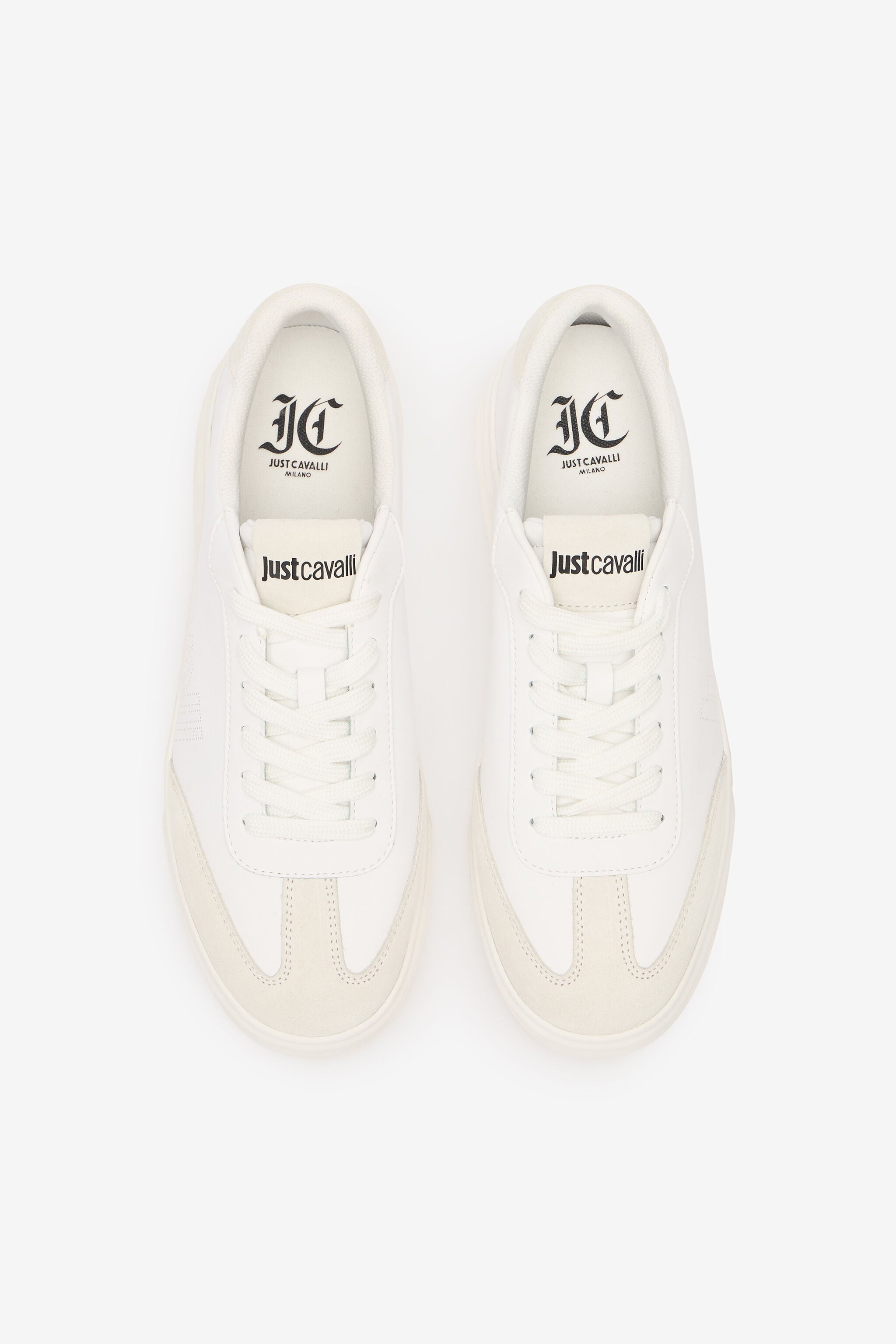 JC Sneakers With Perforated Logo JC Sneakers With Perforated Logo White UFS017-UF292