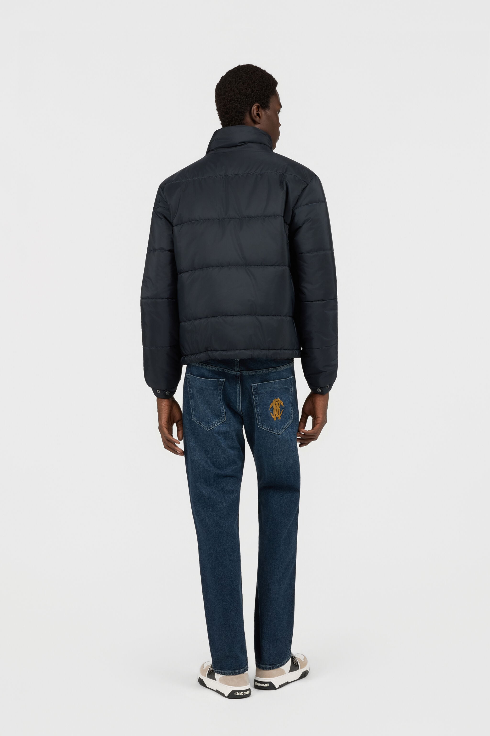 RC Marineblaue Steppjacke mit Stehkragen und Reißverschluss RC Marineblaue Steppjacke mit Stehkragen und Reißverschluss DENIM TOT40D-FT143