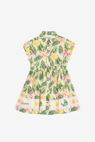 JU Dress With Leaf And Flower Print Light green UJT10F-7MO38