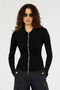 JC Black Ribbed Zip-Up Sweater JC Black Ribbed Zip-Up Sweater BLACK VFM037-VF293