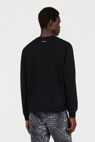 RC Schwarzes Rundhals-Sweatshirt mit besticktem Logo BLACK TOT66C-CF051