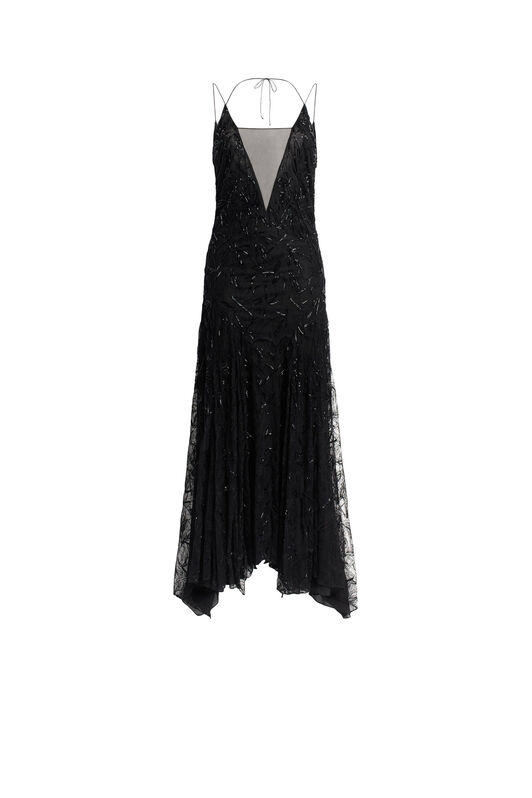 RC Black Iris embroidered evening dress RC Black Iris embroidered evening dress Black HQR144-RP061