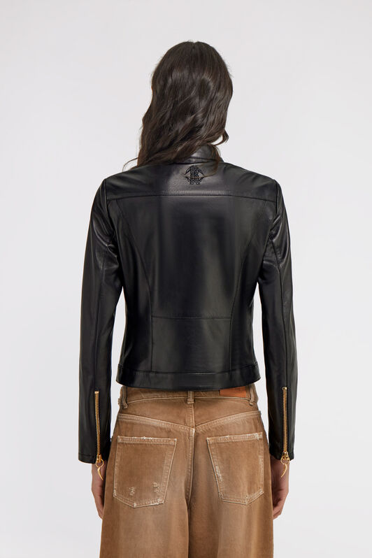 RC Leather biker jacket Black SKP400-PN504