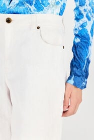 RC Pantaloni Denim Gamba Ampia Bianco UWJ207-DE007