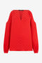 RC Blouse en soie à imprimé RC RC Blouse en soie à imprimé RC CORAL RED WQT601-RK010
