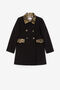 JU Ocelot-Print Coat Black PJT401-KU001