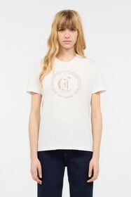 JC Cotton T-Shirt With Studs White UFT124-UF178
