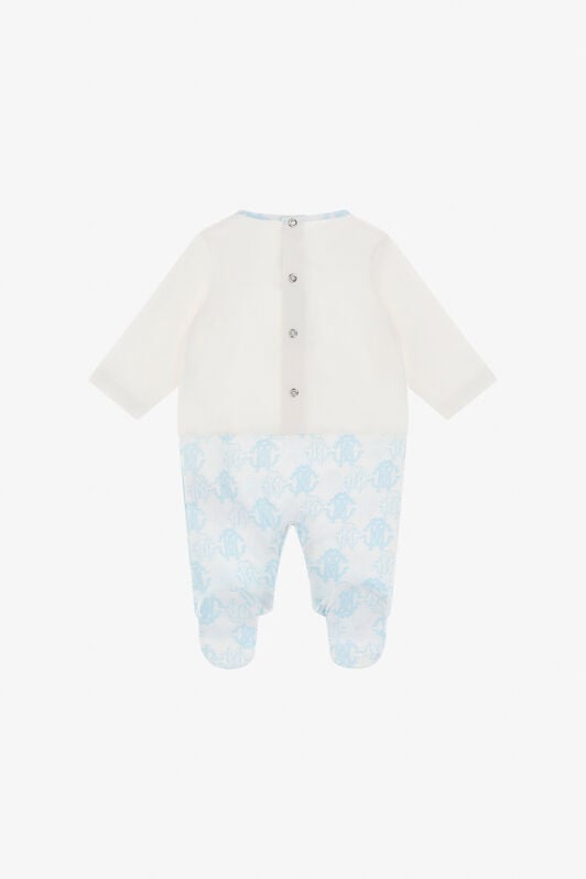 JU RC Monogram-Stickerei Babygrow-Set JU RC Monogram-Stickerei Babygrow-Set Hellblau TJT807-JD001