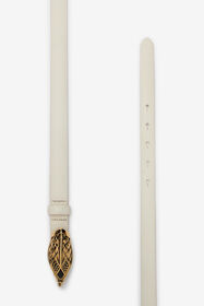 RC White Belt with Scale Motif and Snake Head Buckle WHITE WWC001-PA001