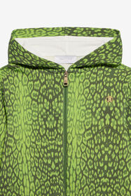 JU Grüner Hoodie mit Jaguar-Print GREEN XJT66R-FXS71