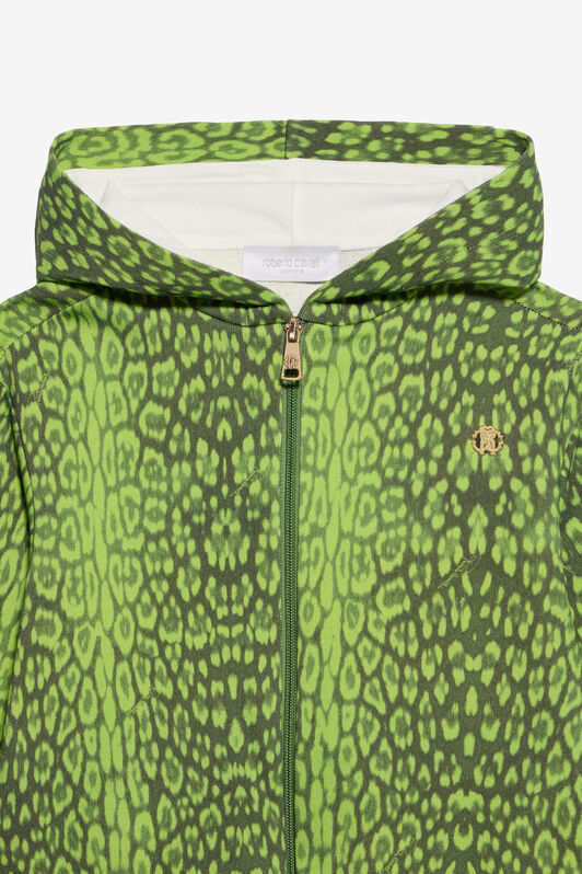 JU Grüner Hoodie mit Jaguar-Print JU Grüner Hoodie mit Jaguar-Print GREEN XJT66R-FXS71