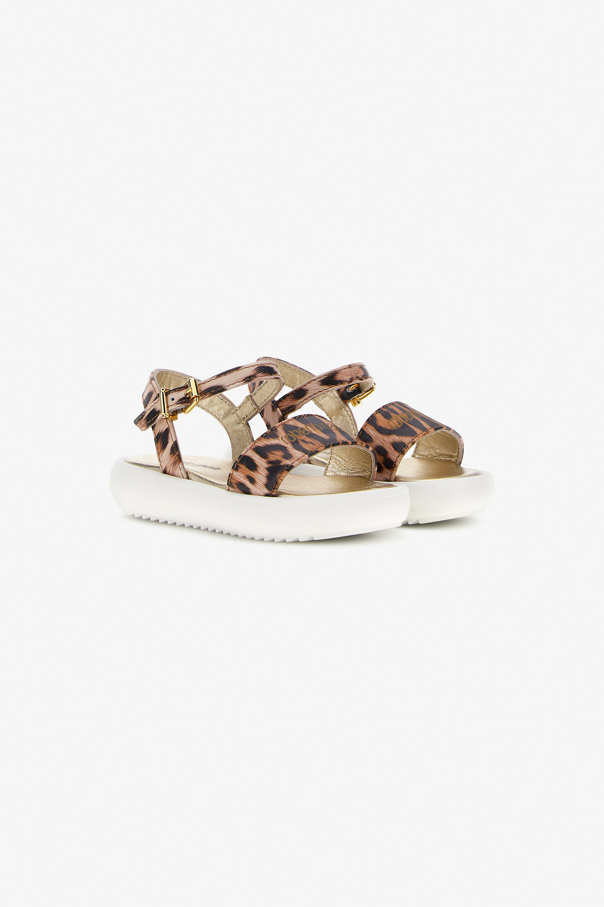 JU RC Logo Sandals JU RC Logo Sandals JAGUAR/GOLD SJS01B-PZJ02