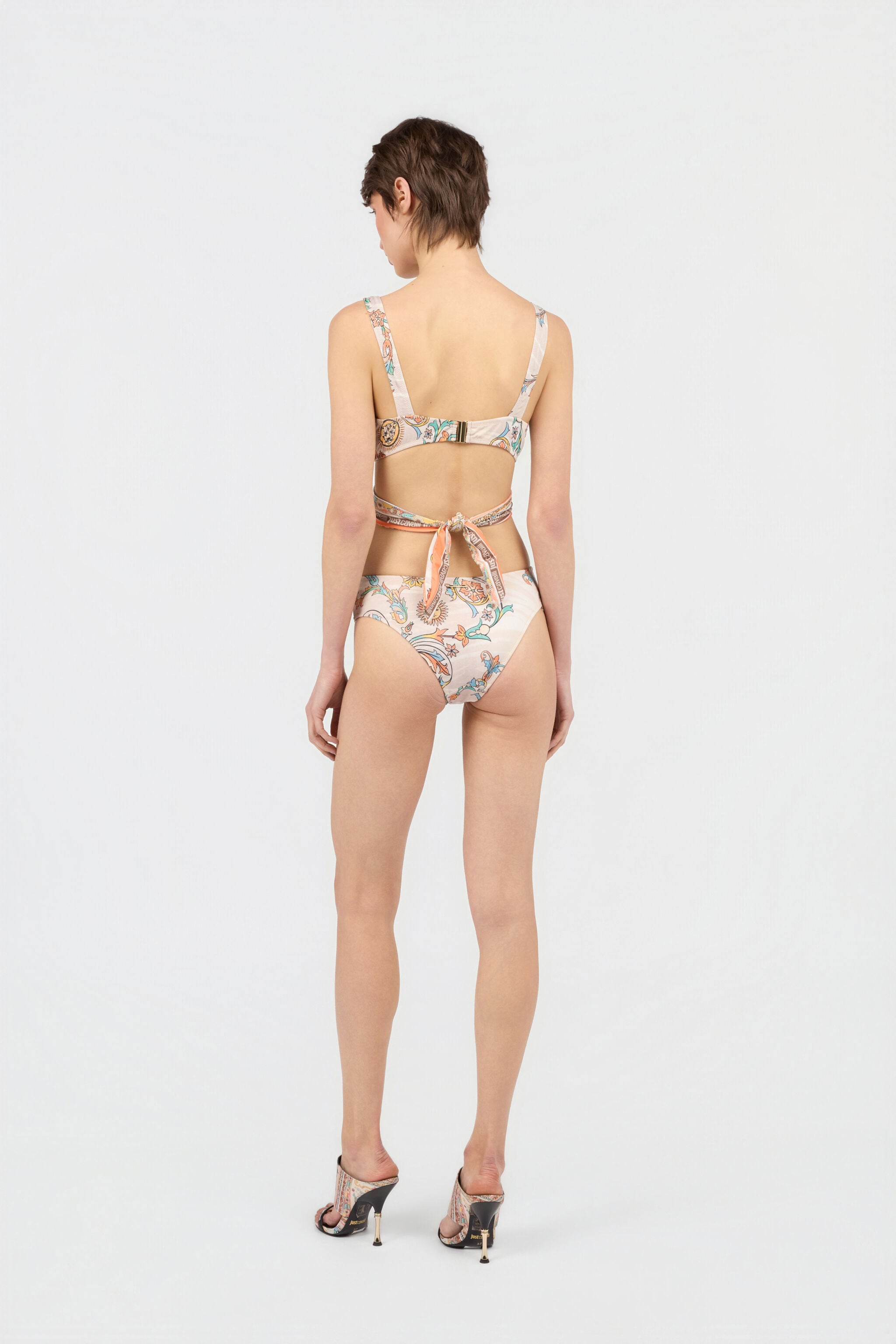 JC Persian Tarot Print Swimsuit JC Persian Tarot Print Swimsuit 744 BEIGE + 217 AZZU WFM035-WF754