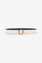 RC Printed Leather Belt With Snake Buckle Ivory URC001-PZ587