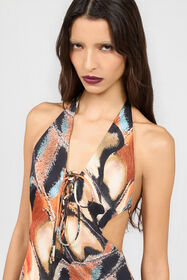 RC Vestido Estampado Butterfly BLACK/MULTICOLOR XQT118-JRT28
