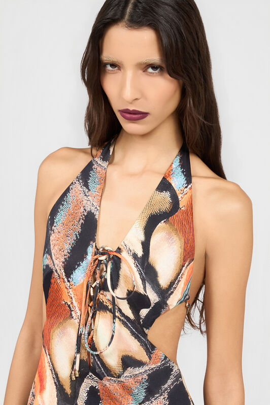 RC Butterfly Print Dress RC Butterfly Print Dress BLACK/MULTICOLOR XQT118-JRT28