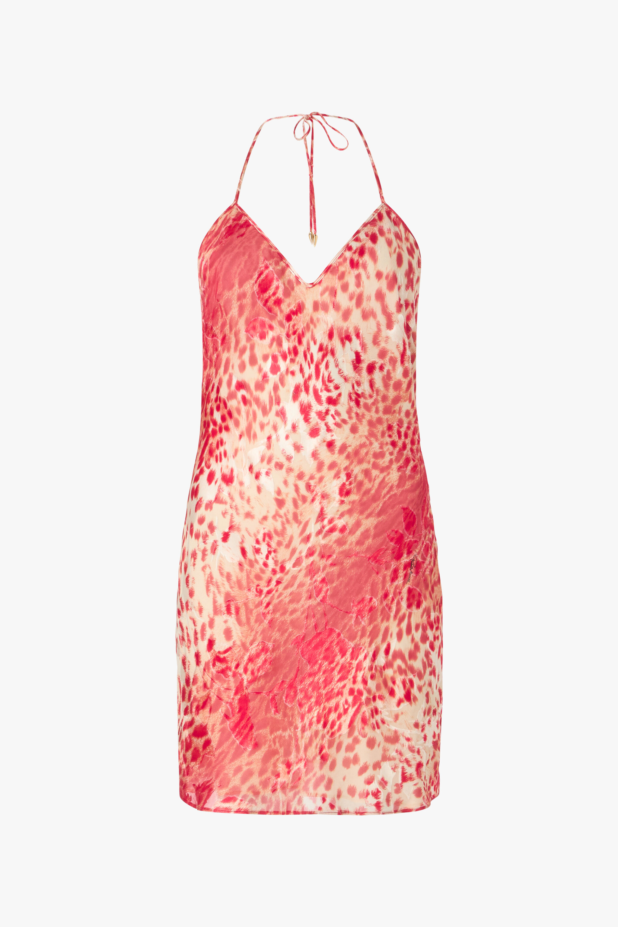 RC Mini Dress With Jaguar Skin Print RC Mini Dress With Jaguar Skin Print Red UKT113-HEN58