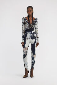 RC Marble Print Pants Black/White TWT204-ORN18