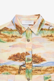 JU Robe À Imprimé Safari Marron clair UJT10F-7MO40
