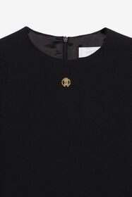 JU Blouse with voluminous sleeves and sequins BLACK XJM60H-GA082