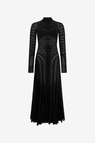 RC Strickkleid mit Zebramuster BLACK XWM103-MQ060