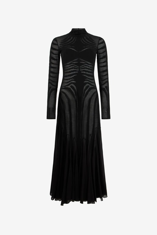 RC Strickkleid mit Zebramuster RC Strickkleid mit Zebramuster BLACK XWM103-MQ060