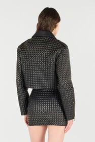 RC Chaqueta Corta Con Acolchado Efecto 3D Negro VQP800-PN001