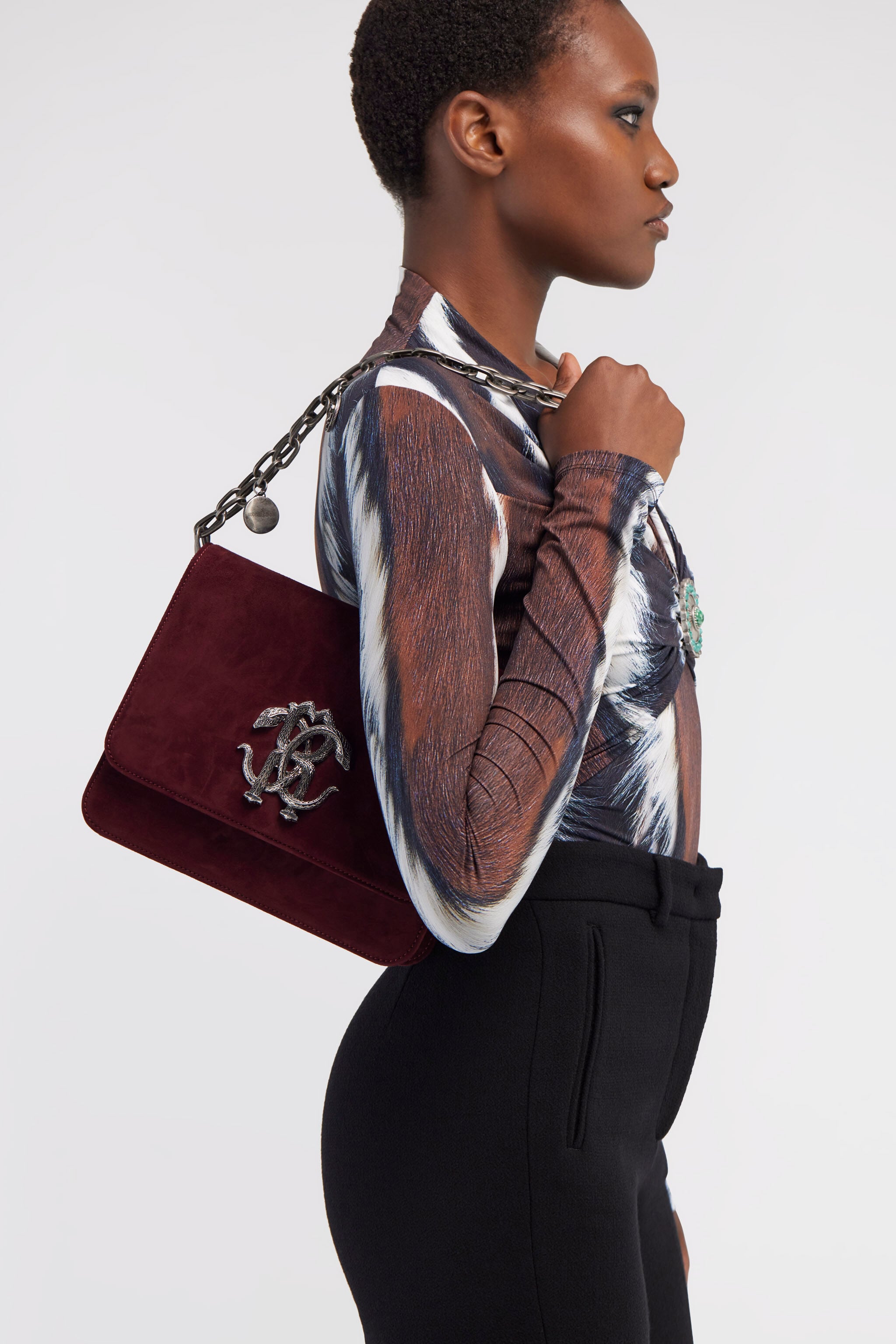RC Shoulder bag with Monogram Mirror Snake RC Shoulder bag with Monogram Mirror Snake Violet RKB003-PNC00