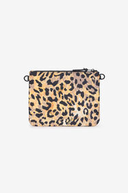 JC Pochette con stampa Leopard e laccio da polso Marron clair SFB010-SF341