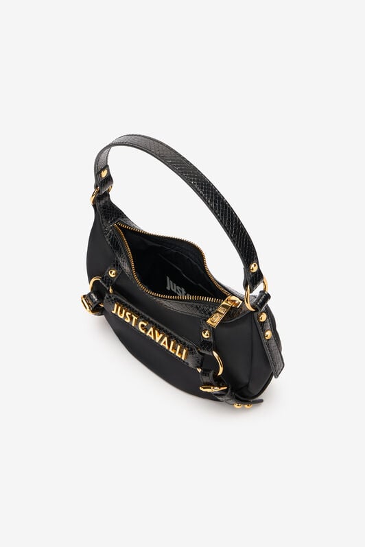 JC Hobo Bag With Straps And Logo JC Hobo Bag With Straps And Logo Black UFB095-UF464