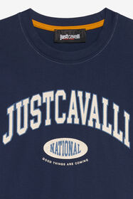 JC T-shirt Blu Navy con Logo BLUE XFT60N-JD003