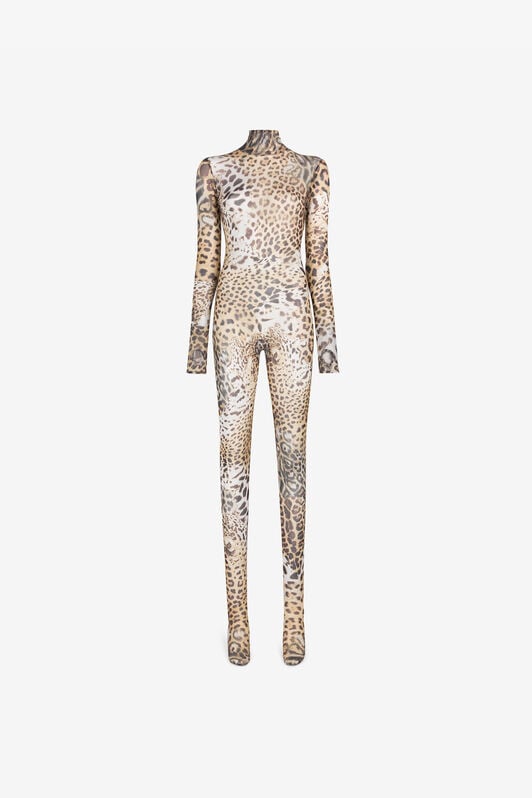 RC Leopard-print full-length jumpsuit RC Leopard-print full-length jumpsuit Light Brown QWT10A-TLG34