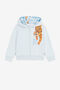 JU Kapuzenjacke mit Tiger-Print Hellblau QJT942-CF050