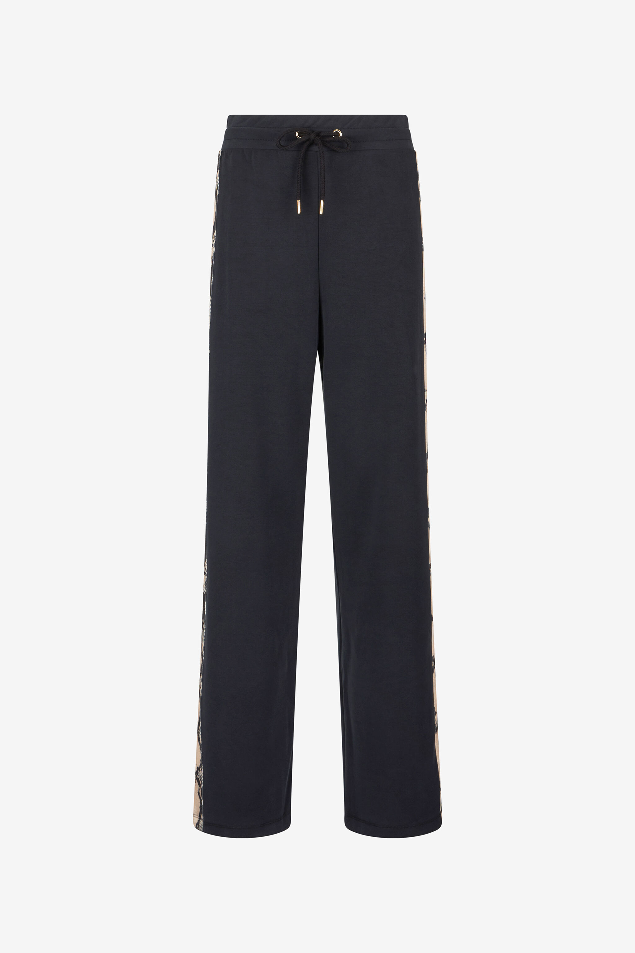 Trousers with snake bands in Black for Women | Roberto Cavalli®