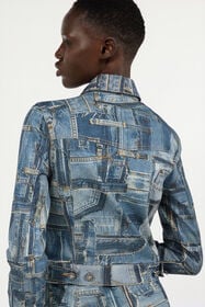 RC Veste en jean Collection capsule Patchwork Bleu UWJ450-VT001
