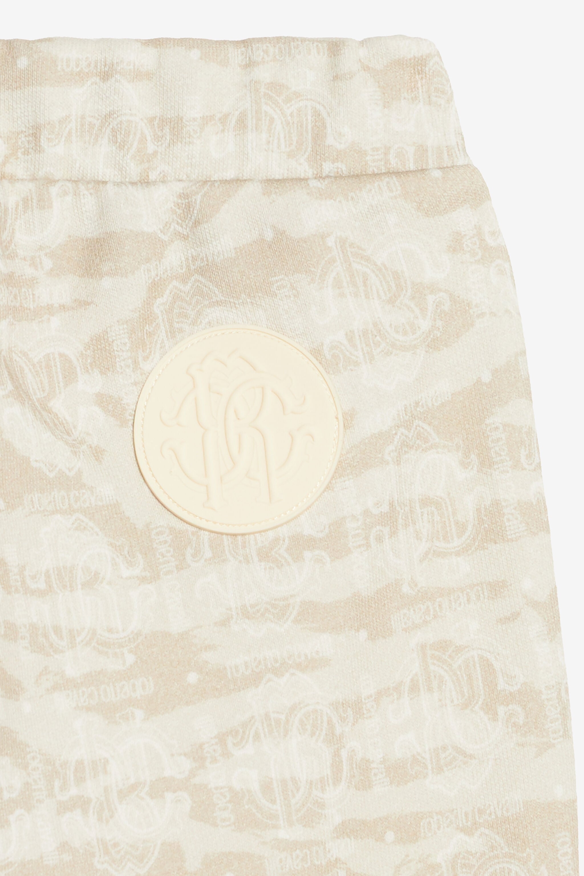 JU Pants With RC Monogram And Tiger Skin Print JU Pants With RC Monogram And Tiger Skin Print Ivory UJT221-5OO44