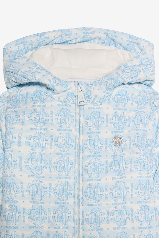 JU Padded Jumpsuit With Monogram Print JU Padded Jumpsuit With Monogram Print BABY BLUE VJT400-5RO44
