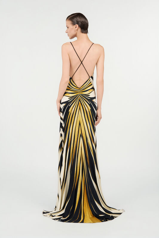RC Kleid Mit Ray Of Gold-Print GIALLO SEN.C.150850 TKT109-JRM33