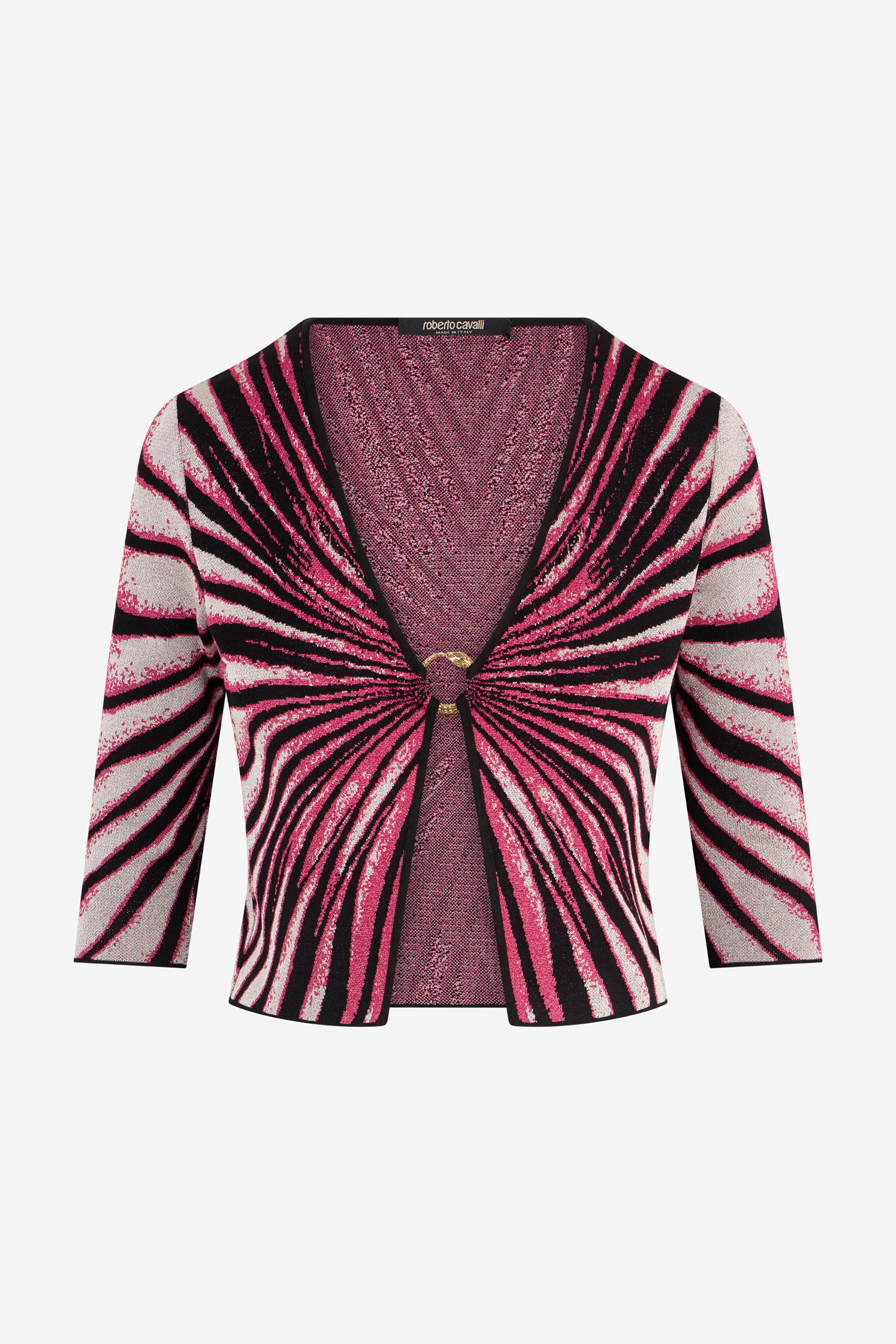 Ray Of Paradise Print Cardigan in MAGENTA for Women | Roberto Cavalli®